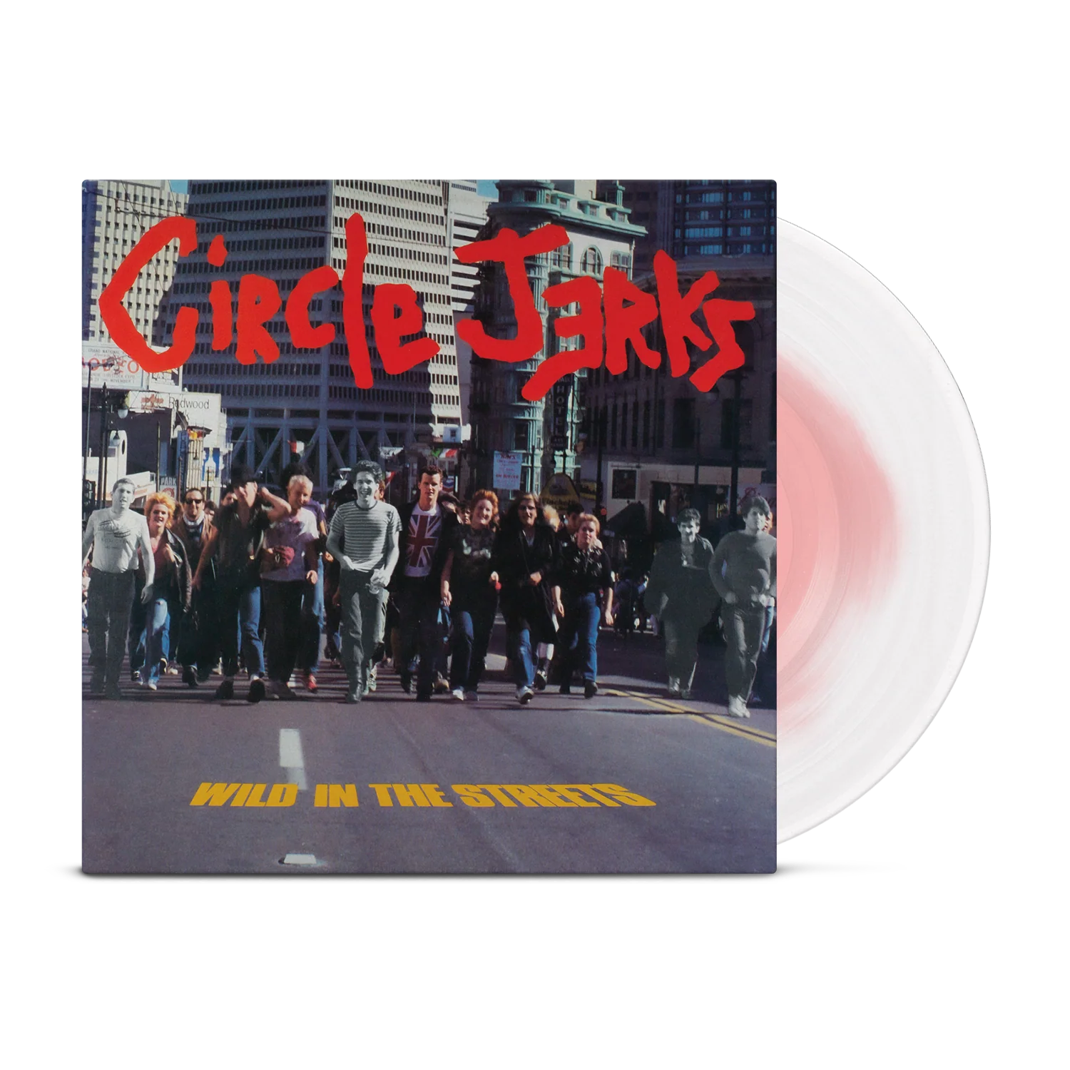 CIRCLE JERKS ‘WILD IN THE STREETS’ 40TH ANNIVERSARY EDITION LP - EXCLUSIVE - LTD. 1000 - WHITE/PINK - Image 2