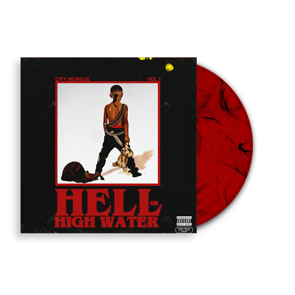 CITY MORGUE ‘VOL. 1 HELL OR HIGH WATER’ LP - EXCLUSIVE - LTD. 500 - CLEAR RED/BLACK/SWIRL