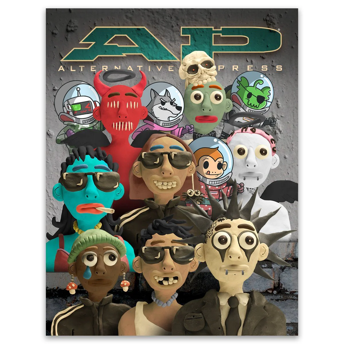ALTERNATIVE PRESS DECEMBER 2021 ISSUE FEATURING CLAY MATES X SPACEBUDZ
