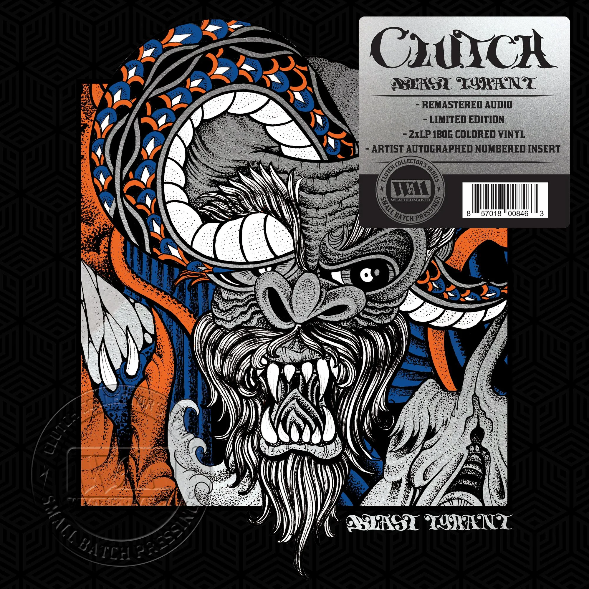 CLUTCH 'BLAST TYRANT' COLLECTOR'S SERIES 2LP - LTD. - ORANGE/BLUE - Image 2