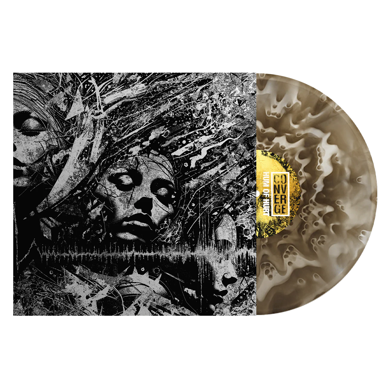 CONVERGE 'HUM OF HURT' LP (Exclusive “ Limited to 500, Ghost Vinyl) + EXCLUSIVE SILKSCREEN WRAP - Image 2
