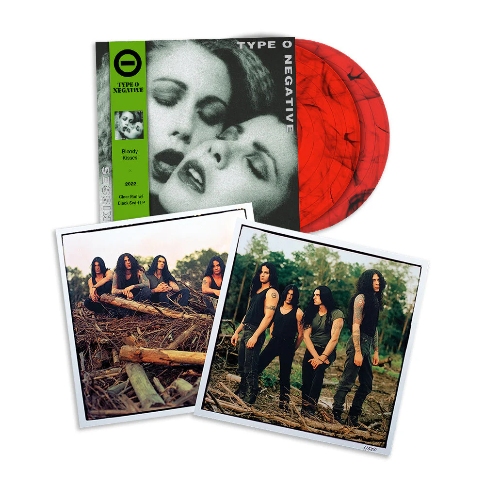 TYPE O NEGATIVE 'BLOODY KISSES' CLEAR RED w/BLACK SWIRL LP + 12X12 PHOTO PRINT SET - Image 11