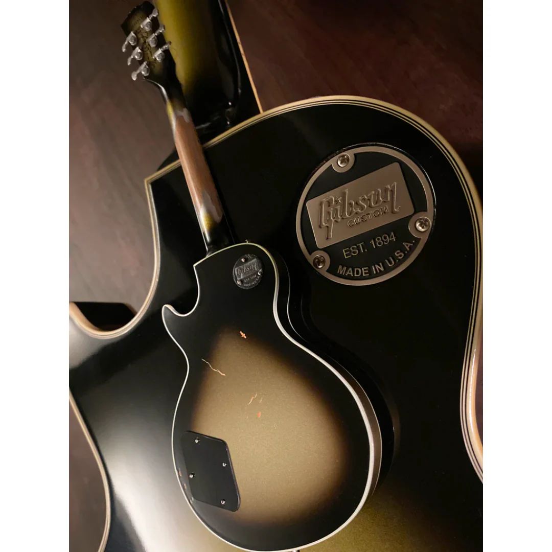 TOOL - ADAM JONES - 1979 GIBSON LES PAUL CUSTOM ANTIQUE SILVERBURST MINI GUITAR *OPEN BOX* - Image 4
