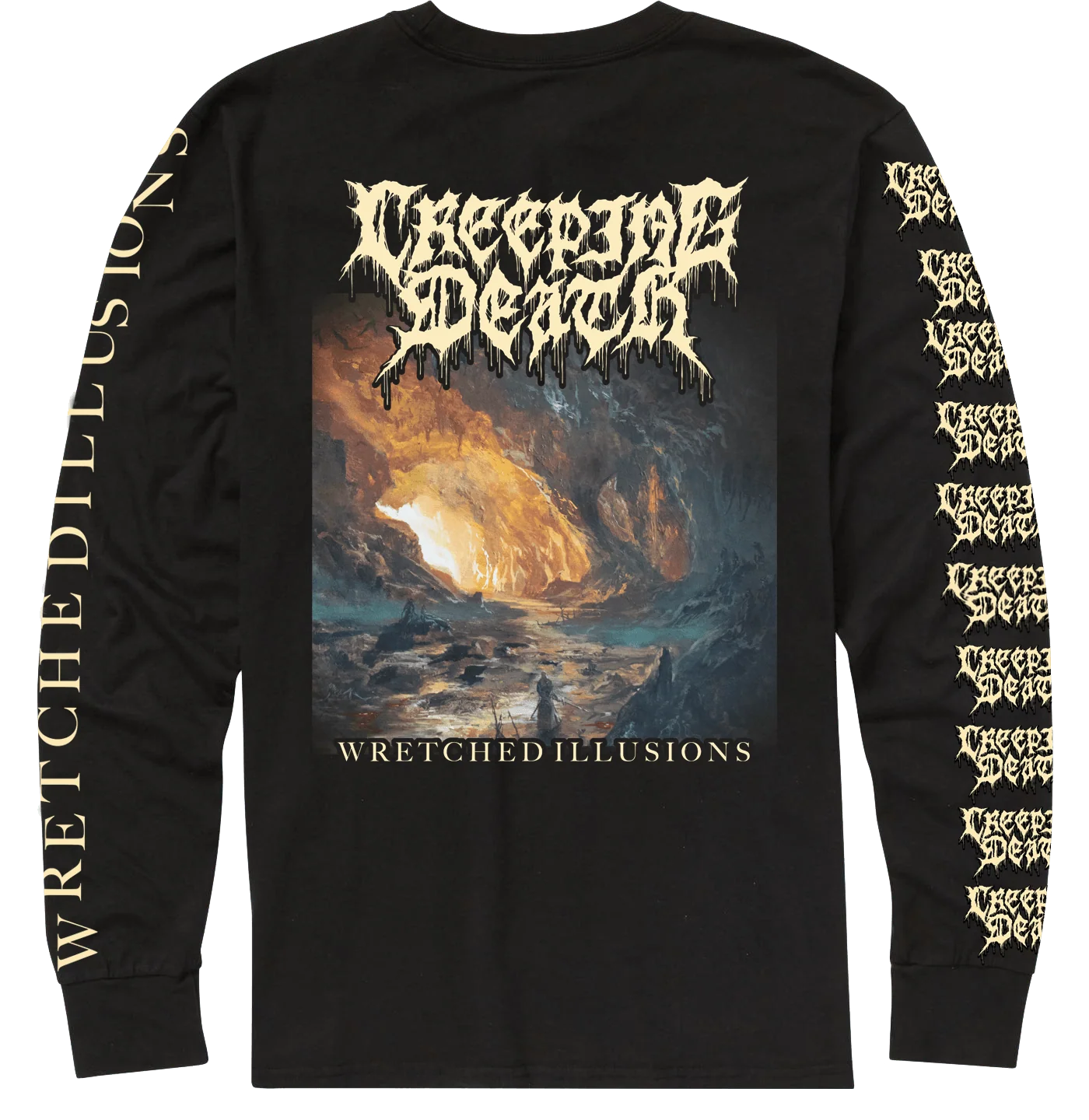 CREEPING DEATH WRETCHED ILLUSIONS ALBUM ART LONG SLEEVE - Image 2