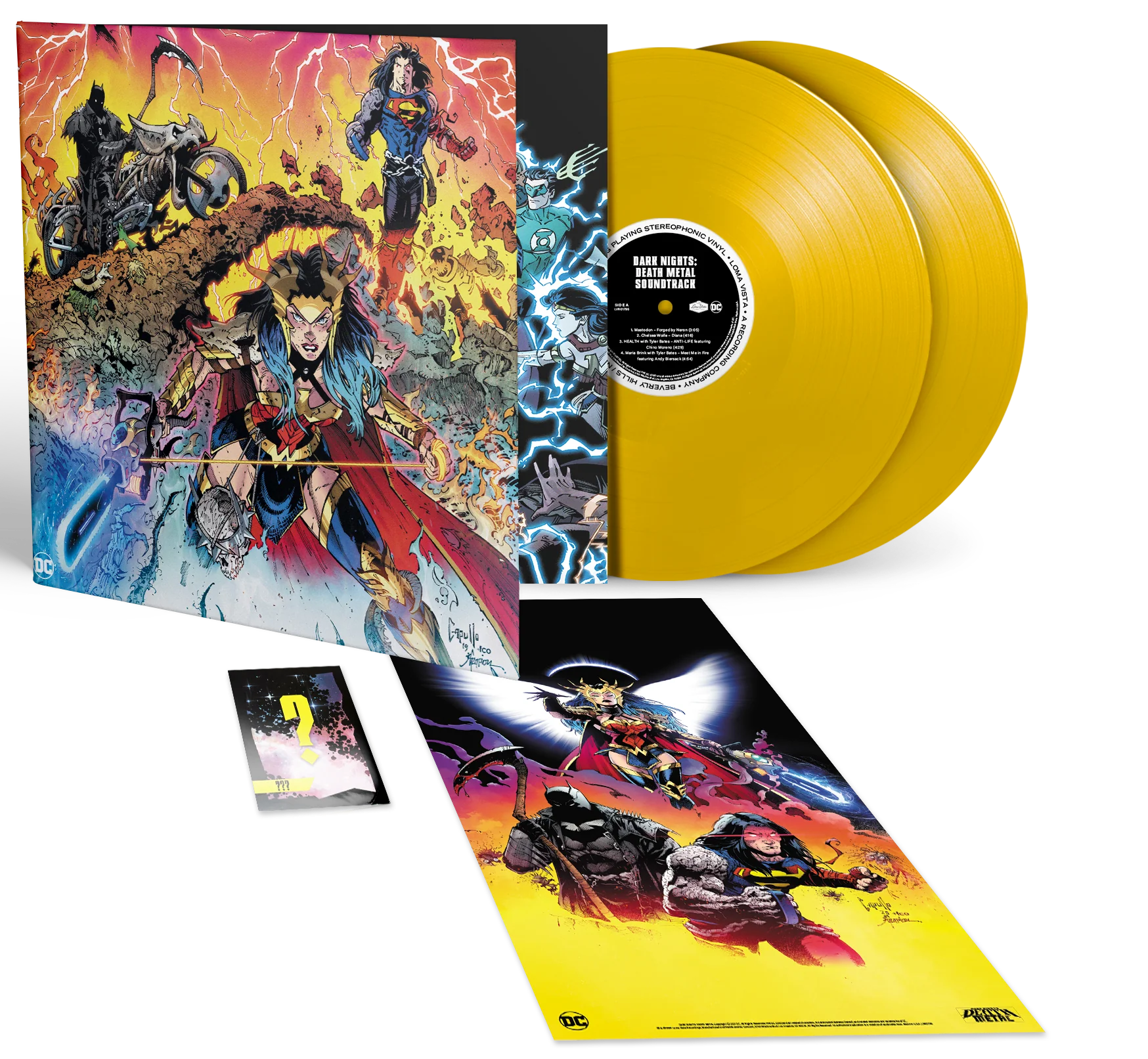 DC DARK NIGHTS: DEATH METAL SOUNTRACK 2LP BUNDLE (Red or Yellow Vinyl, Limited to 500 Each) - Image 2