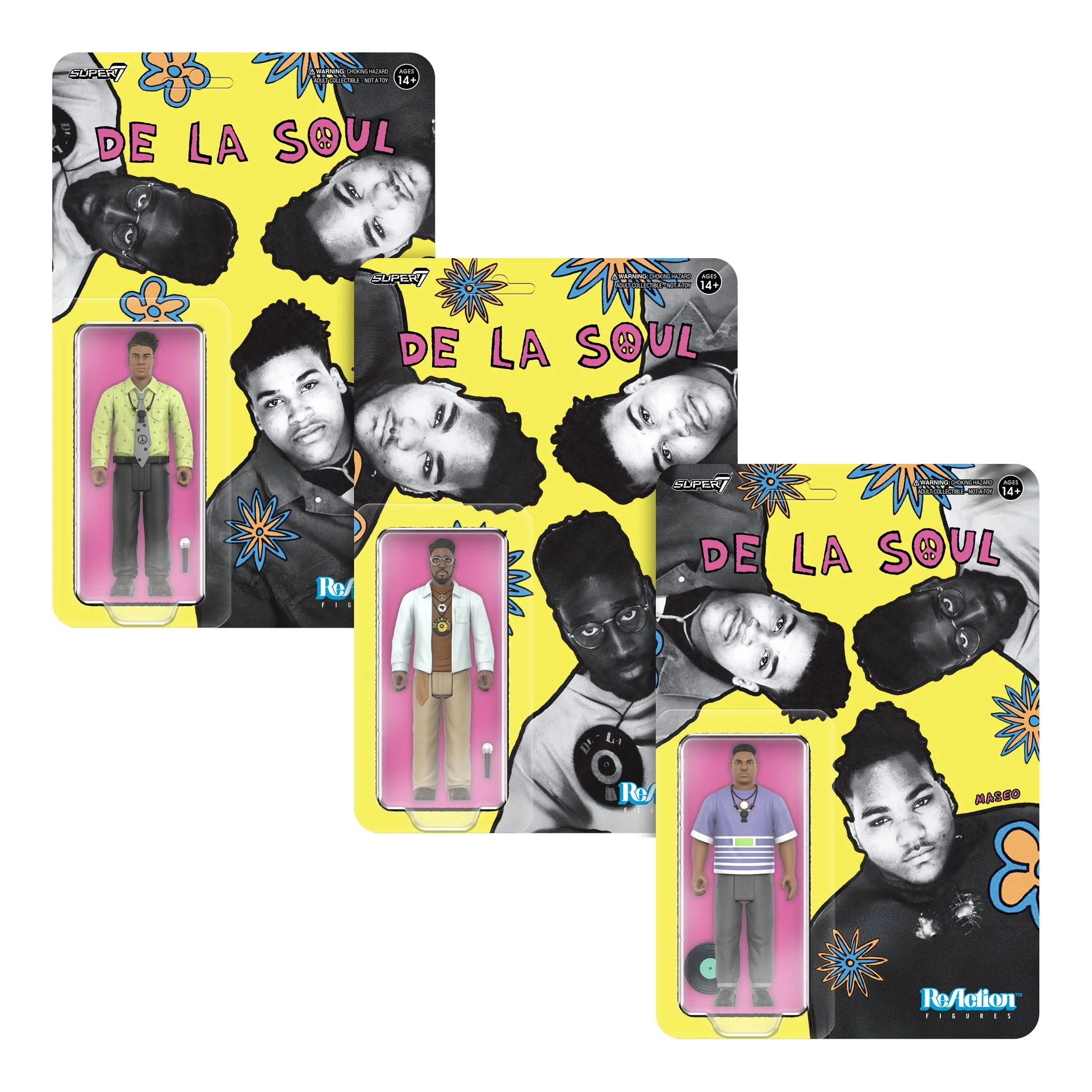 DE LA SOUL (ME, MYSELF & I) REACTION FIGURE WAVE 1 - 3-PACK - Image 2