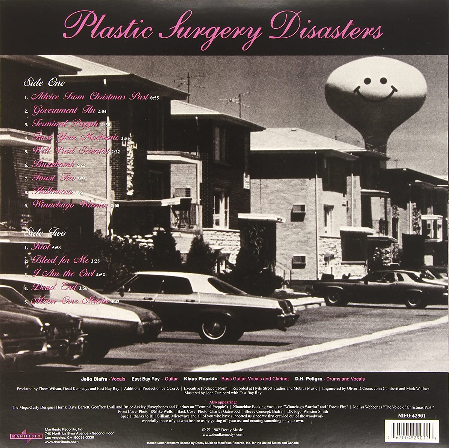 DEAD KENNEDYS 'PLASTIC SURGERY DISASTERS' LP - Image 2