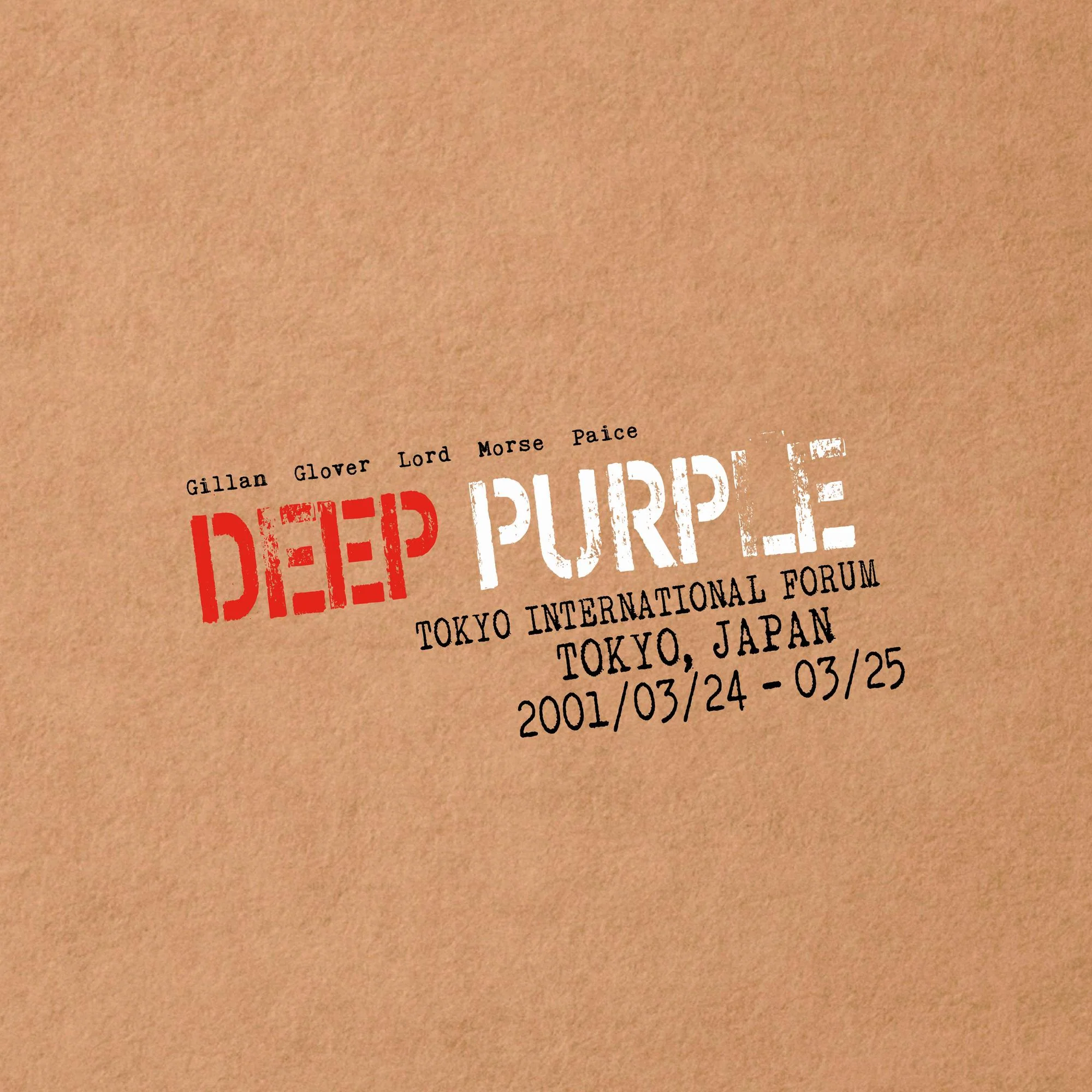 DEEP PURPLE 'LIVE IN TOKYO 2001' 4LP - LTD. - RED/CLEAR/FLAG OF JAPAN