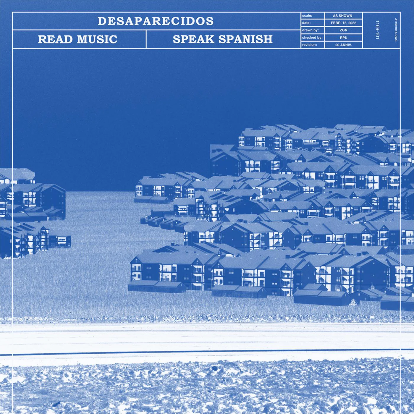 DESAPARECIDOS 'READ MUSIC/SPEAK SPANISH' LP - TRANSPARENT/OPAQUE BLUE