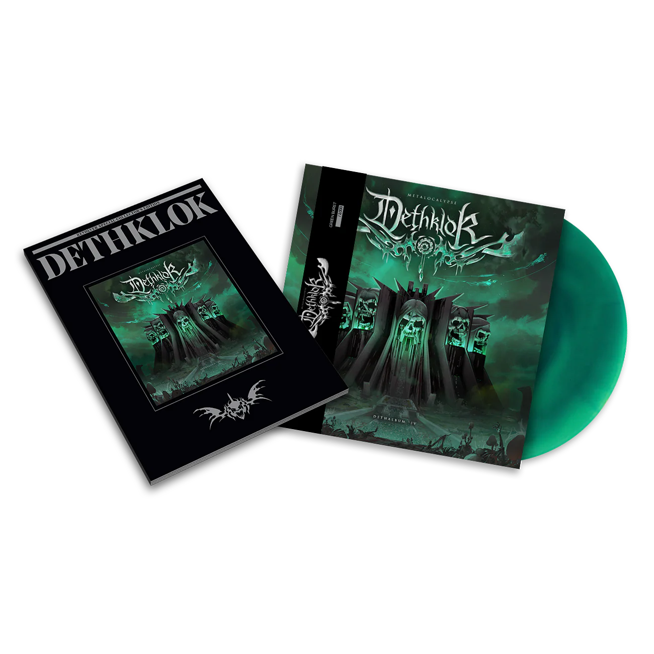 DETHKLOK 'DETHALBUM IV' GREEN BURST LP + DETHKLOK x REVOLVER SPECIAL COLLECTOR'S EDITION - Image 2