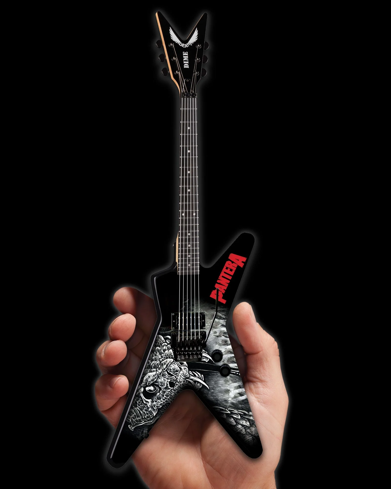 DIMEBAG PANTERA BLACK & WHITE SOUTHERN TRENDKILL DEAN ML MINI GUITAR MODEL - ARTIST PROOF EDITION - Image 3