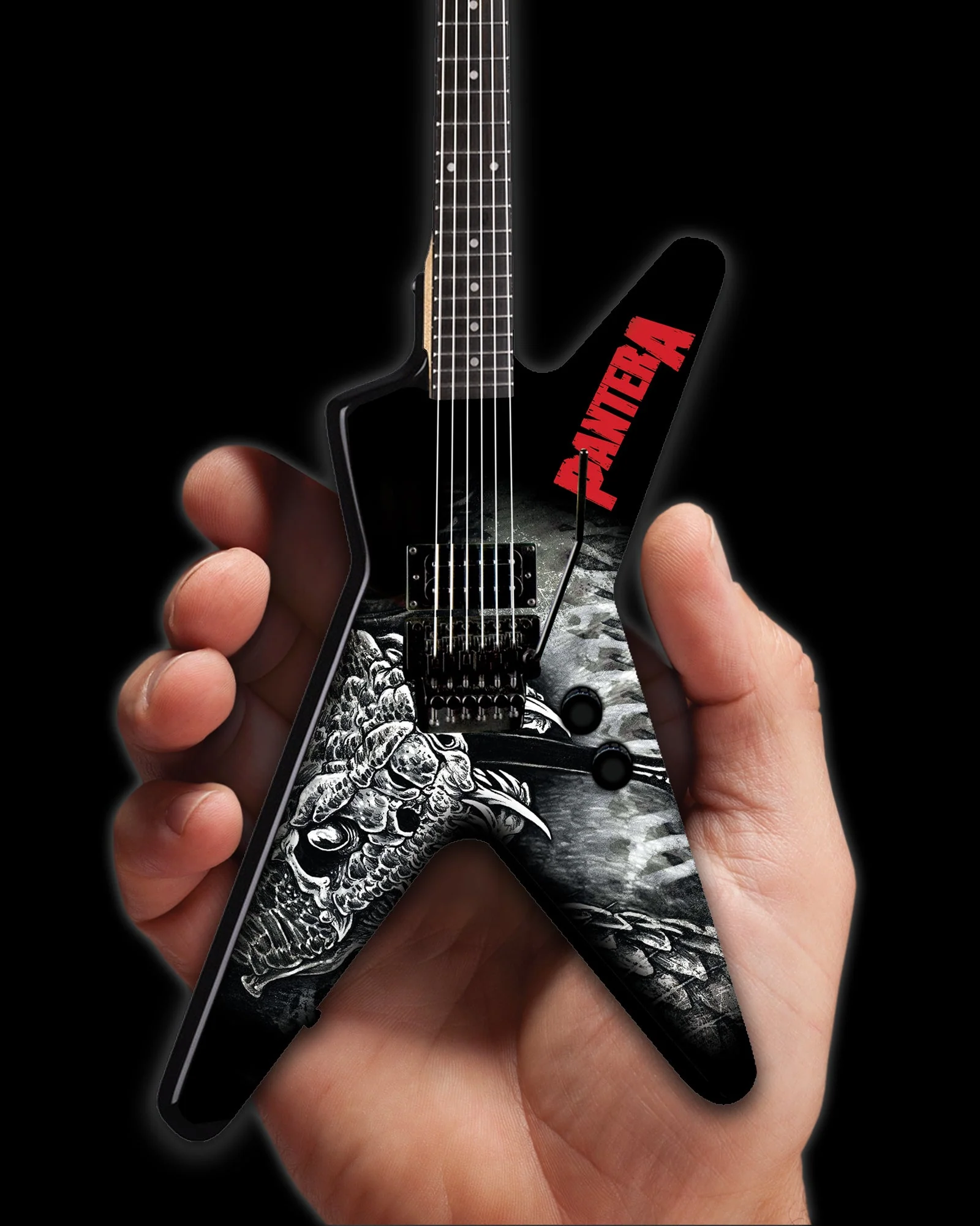 DIMEBAG PANTERA BLACK & WHITE SOUTHERN TRENDKILL DEAN ML MINI GUITAR MODEL - ARTIST PROOF EDITION - Image 4
