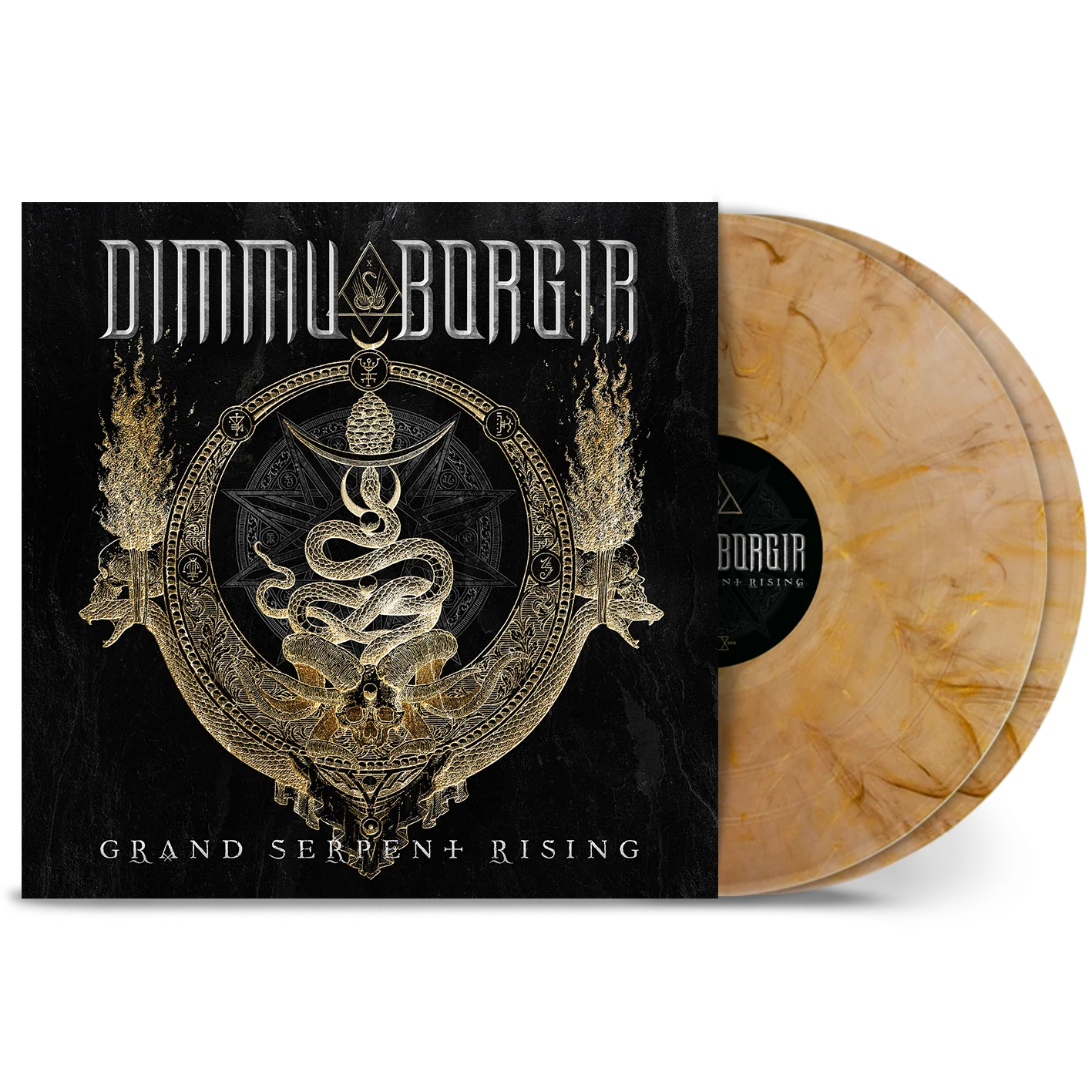 DIMMU BORGIR 'GRAND SERPENT RISING' 2LP (Exclusive “ Limited to 300, Gold w/ Black Marbled Vinyl)