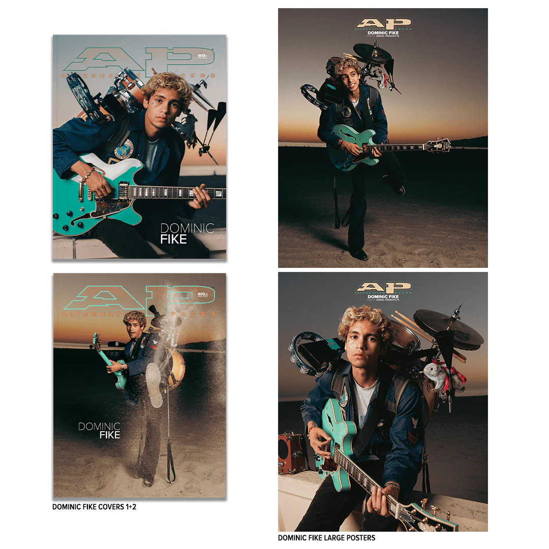 ALTERNATIVE PRESS FEBRUARY 2022 ISSUE FEATURING DOMINIC FIKE DOUBLE MAGAZINE & POSTER BUNDLE