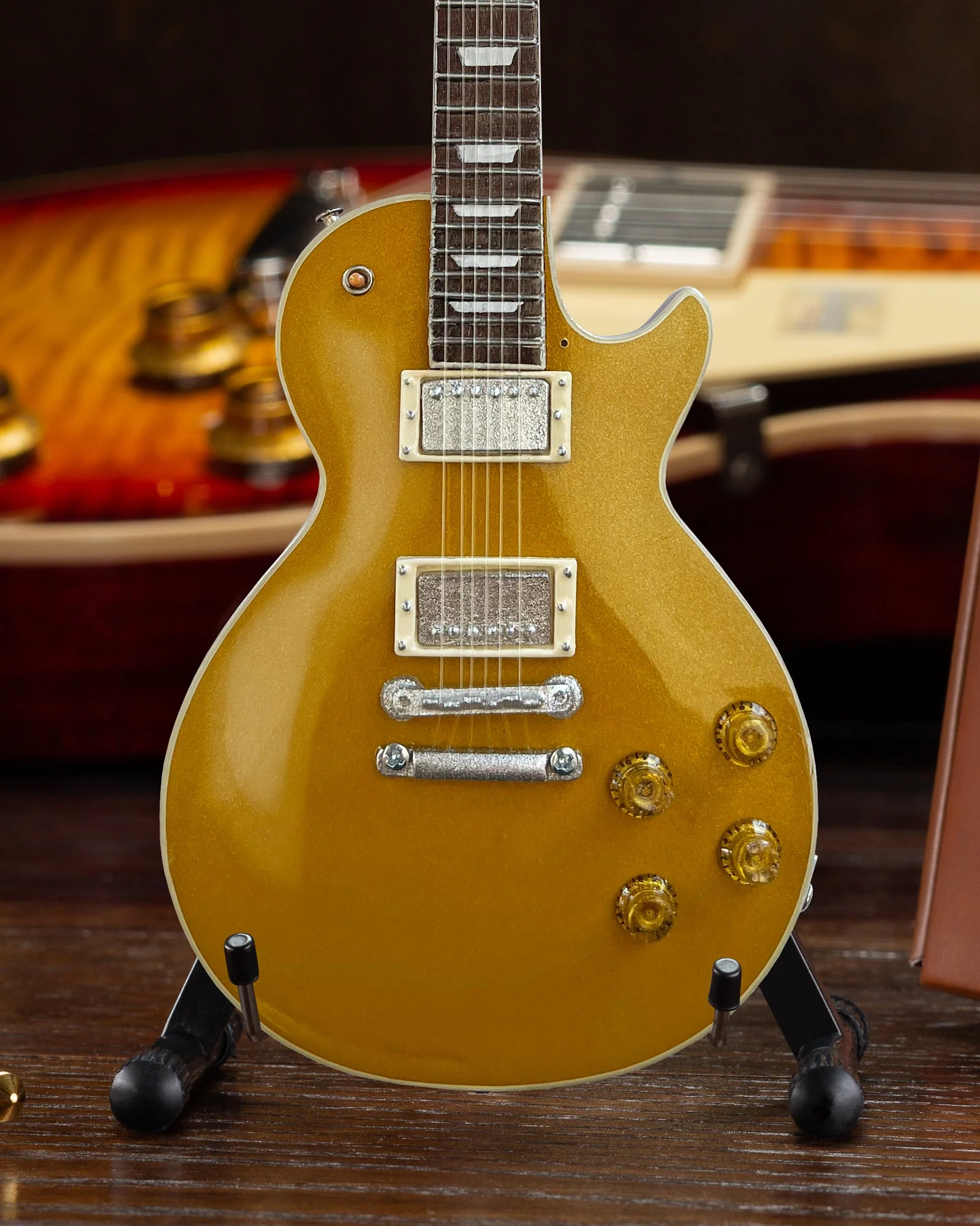 DUANE ALLMAN 1957 GIBSON LES PAUL GOLDTOP MINI GUITAR MODEL - Image 3