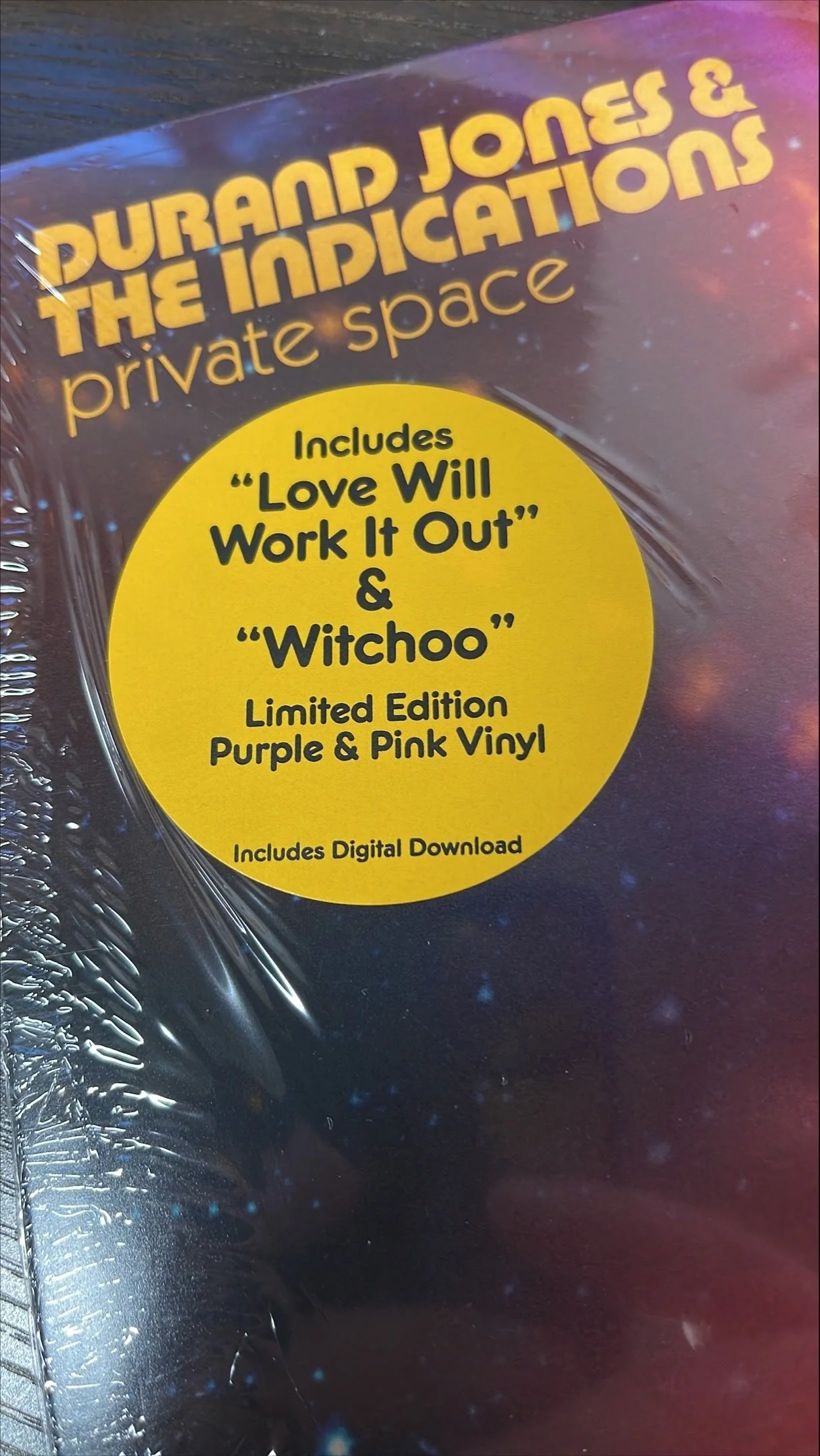 DURAND JONES & THE INDICATIONS 'PRIVATE SPACE' LP - EXCLUSIVE - LTD. 300 - PURPLE/PINK - Image 2