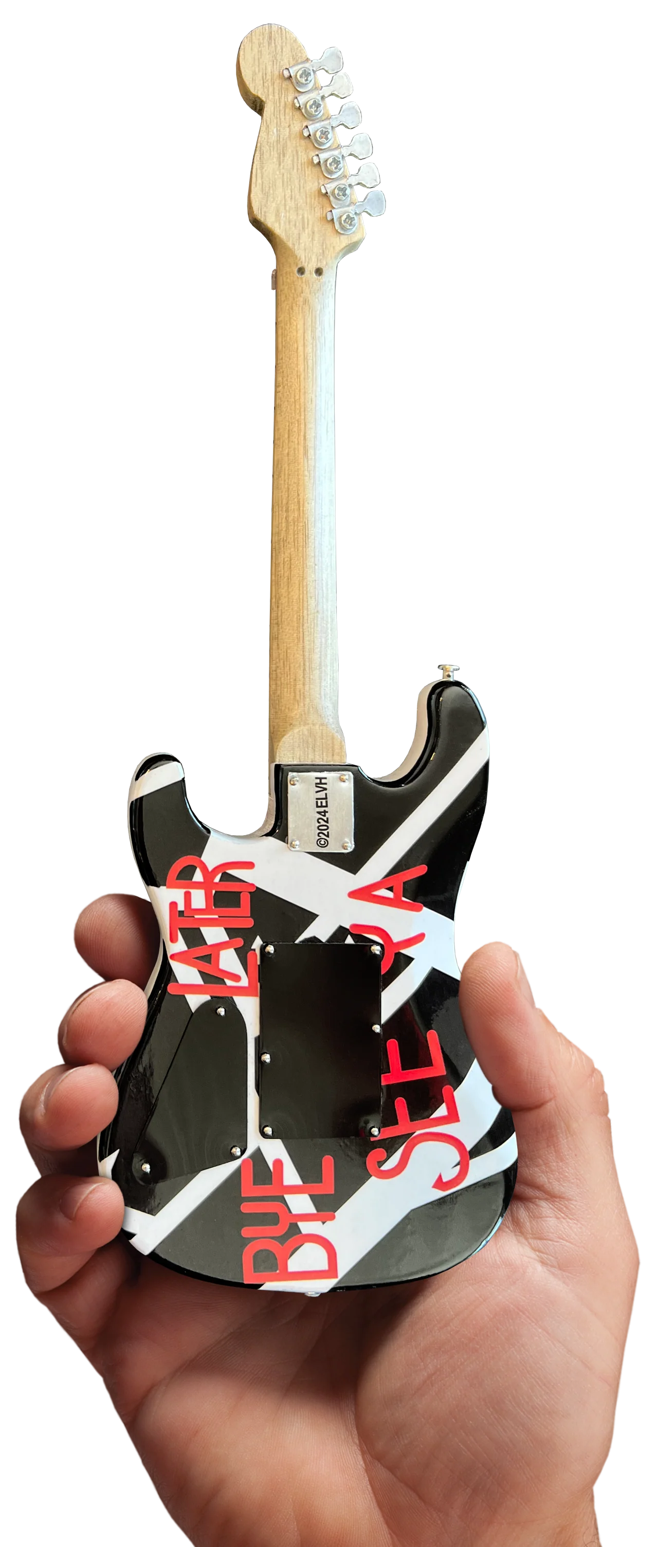EDDIE VAN HALEN EVH “CIRCLES” MINI GUITAR REPLICA COLLECTIBLE - OFFICIALLY LICENSED - Image 3