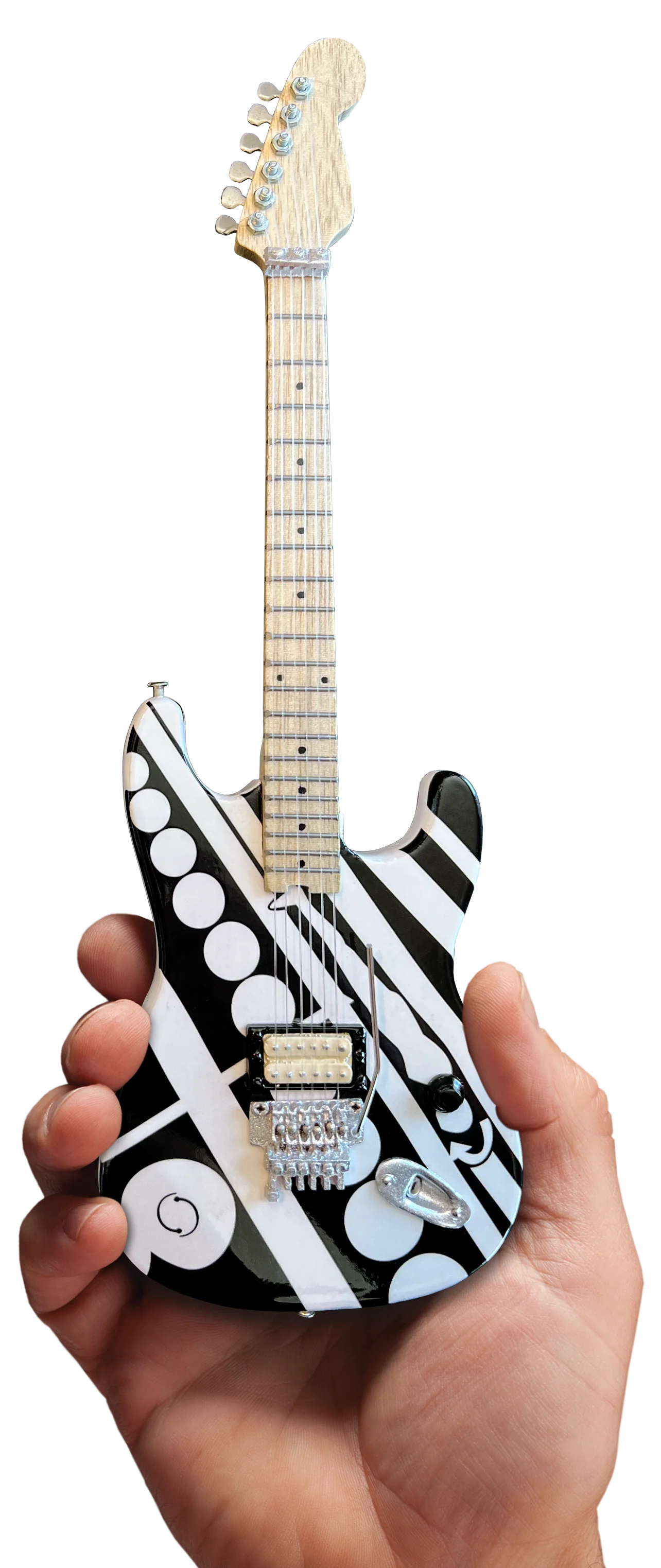 EDDIE VAN HALEN EVH “CIRCLES” MINI GUITAR REPLICA COLLECTIBLE - OFFICIALLY LICENSED - Image 5
