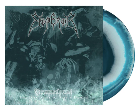 EMPEROR 'PROMETHEUS: THE DISCIPLINE OF FIRE & DEMISE' LP - HALF SPEED - BLACK/GREY/WHITE/BLUE SWIRL
