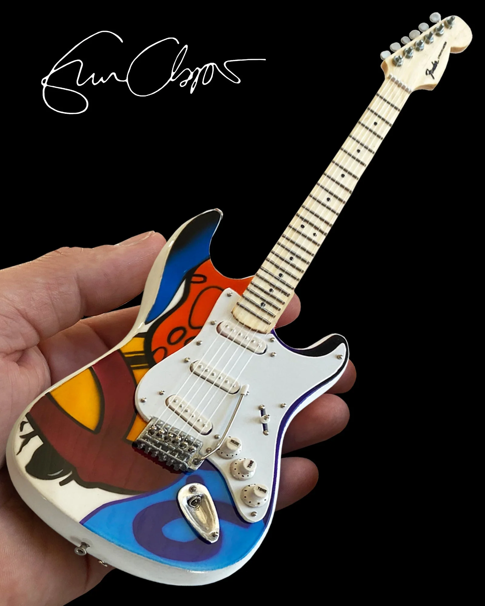 ERIC CLAPTON CRASH 2 TRIBUTE MINI GUITAR REPLICA - OFFICIALLY LICENSED FENDER® - Image 2