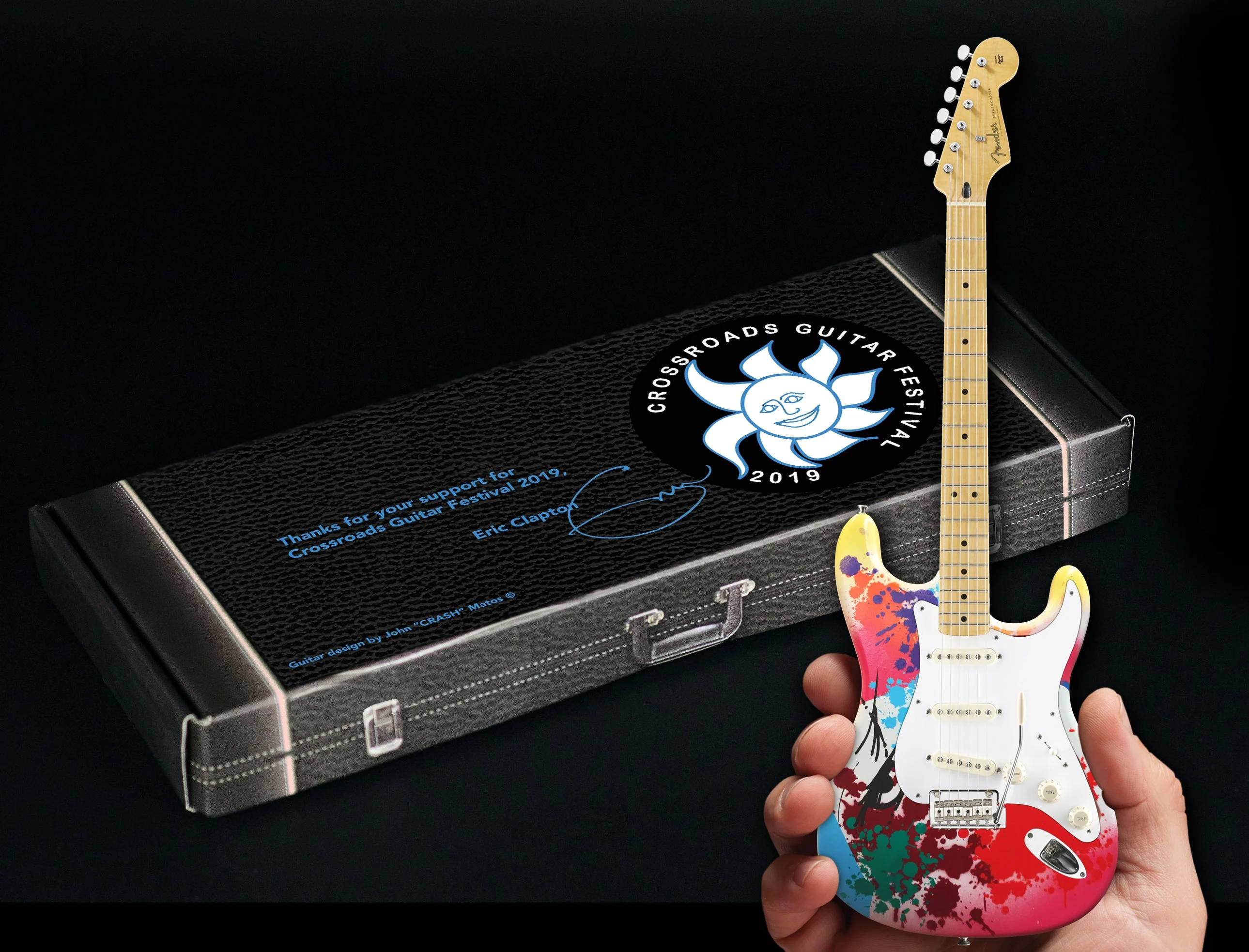 ERIC CLAPTON LIMITED-EDITION 2019 CROSSROADS GUITAR FESTIVAL CRASHOCASTER FENDER™ STRAT™ MINI GUITAR - Image 3