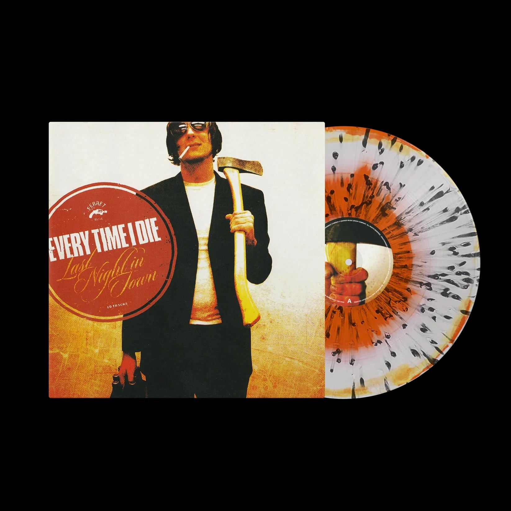 EVERY TIME I DIE 'LAST NIGHT IN TOWN' LP - WHITE/TANGERINE/BLACK