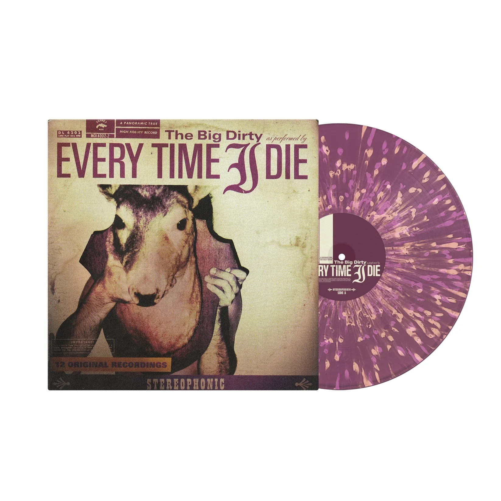 EVERY TIME I DIE 'THE BIG DIRTY' LP ORCHID/BONE/VIOLET SPLATTER - Image 2