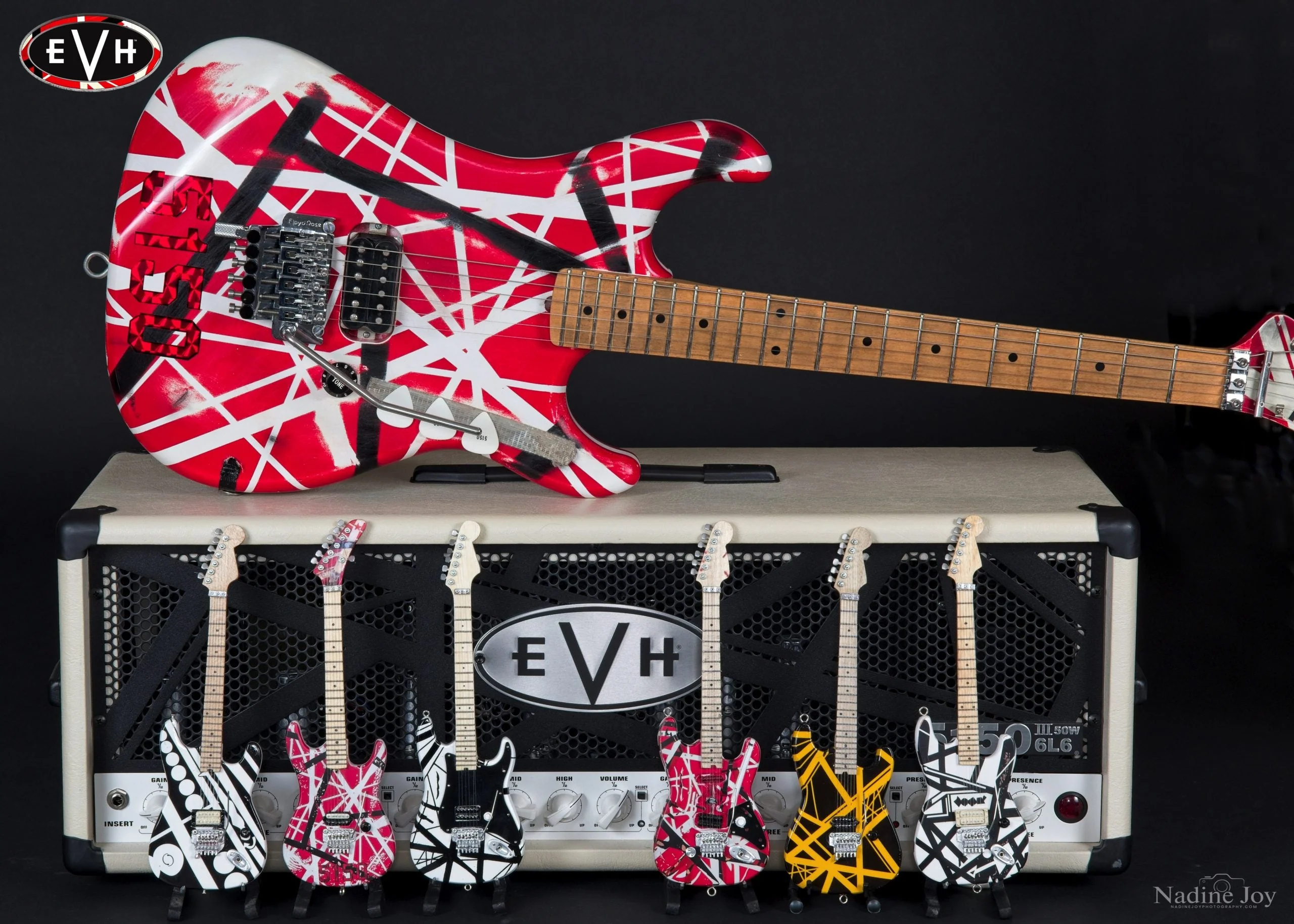 EVH SET OF 6 EDDIE VAN HALEN MINI GUITAR REPLICA COLLECTIBLES - OFFICIALLY LICENSED - Image 3