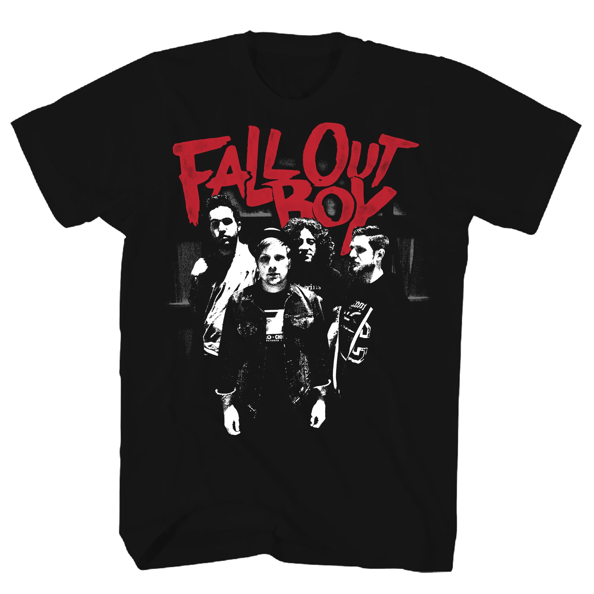 FALL OUT BOY PUNK SCRATCH BLACK T-SHIRT