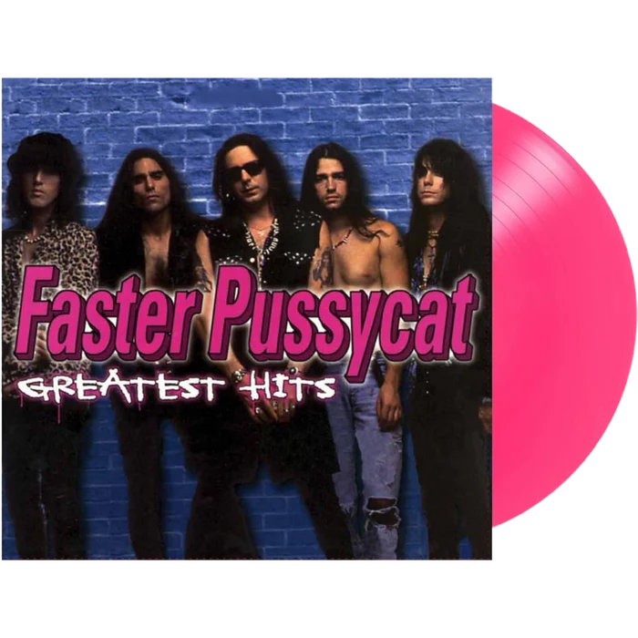 FASTER PUSSYCAT 'GREATEST HITS' ANNIVERSARY EDITION LP - PINK