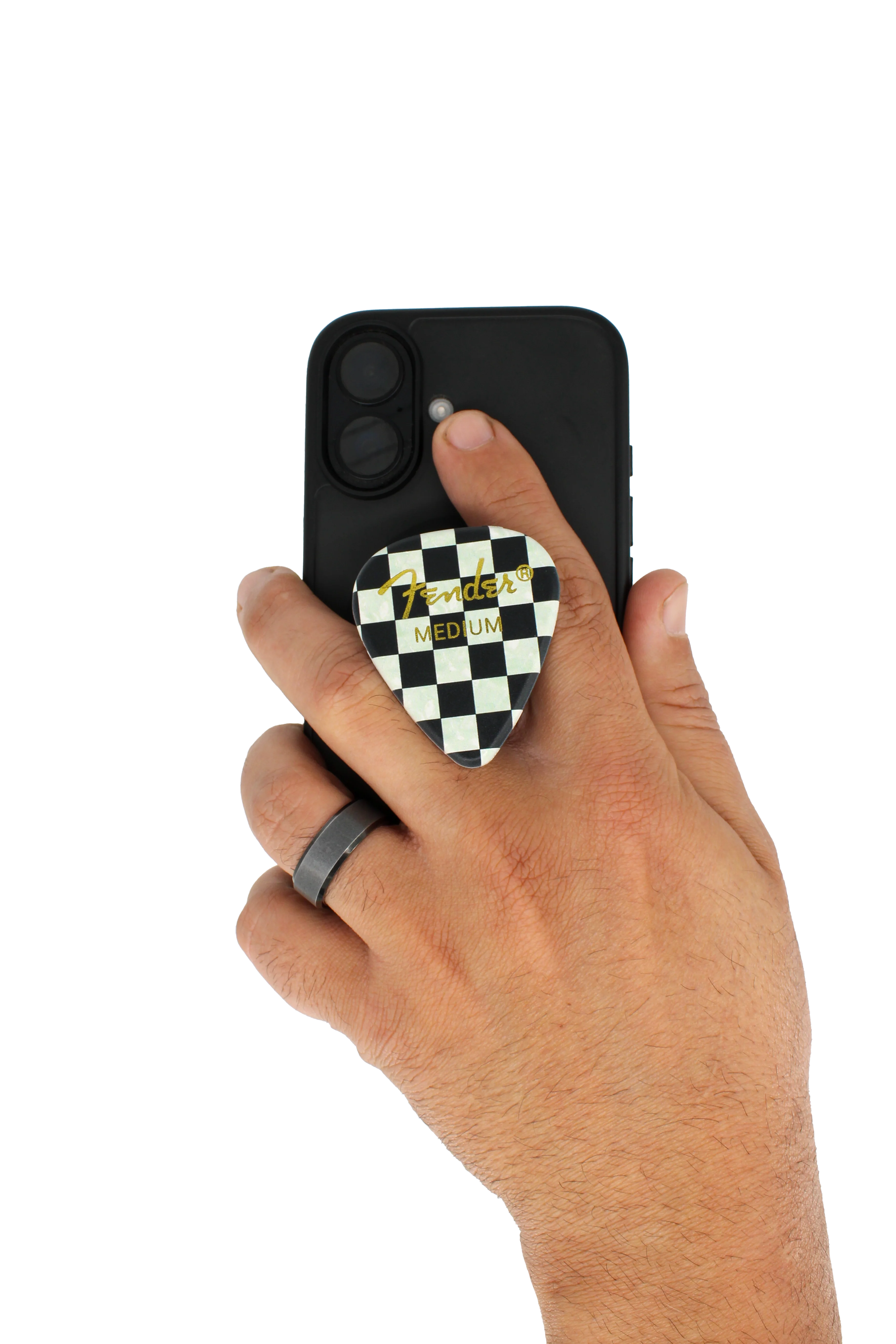 Fender guitar pick phone grip (Checkered) - Image 8