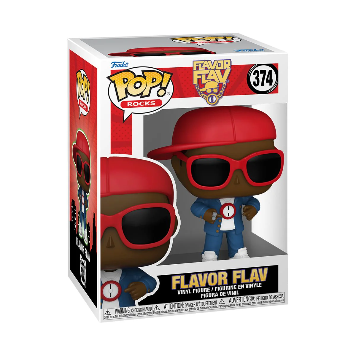 FLAVOR FLAV WITH RED CLOCK NECKLACE FUNKO POP! ROCKS FIGURE - Image 2