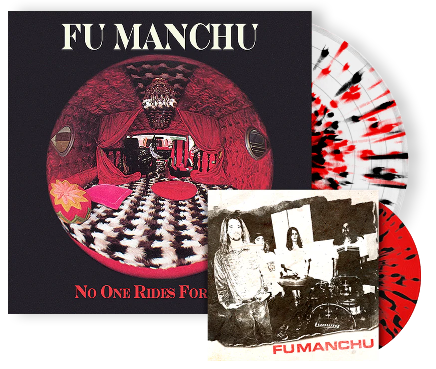 FU MANCHU ‘NO ONE RIDES FOR FREE’ LP + 7" - LTD. 300 - RED/BLACK SPLATTER