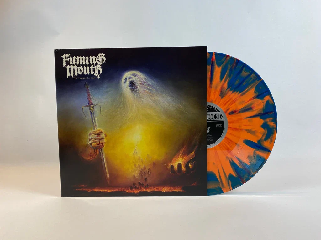 FUMING MOUTH 'THE GRAND DESCENT' LP YELLOW/BLUE SWIRL