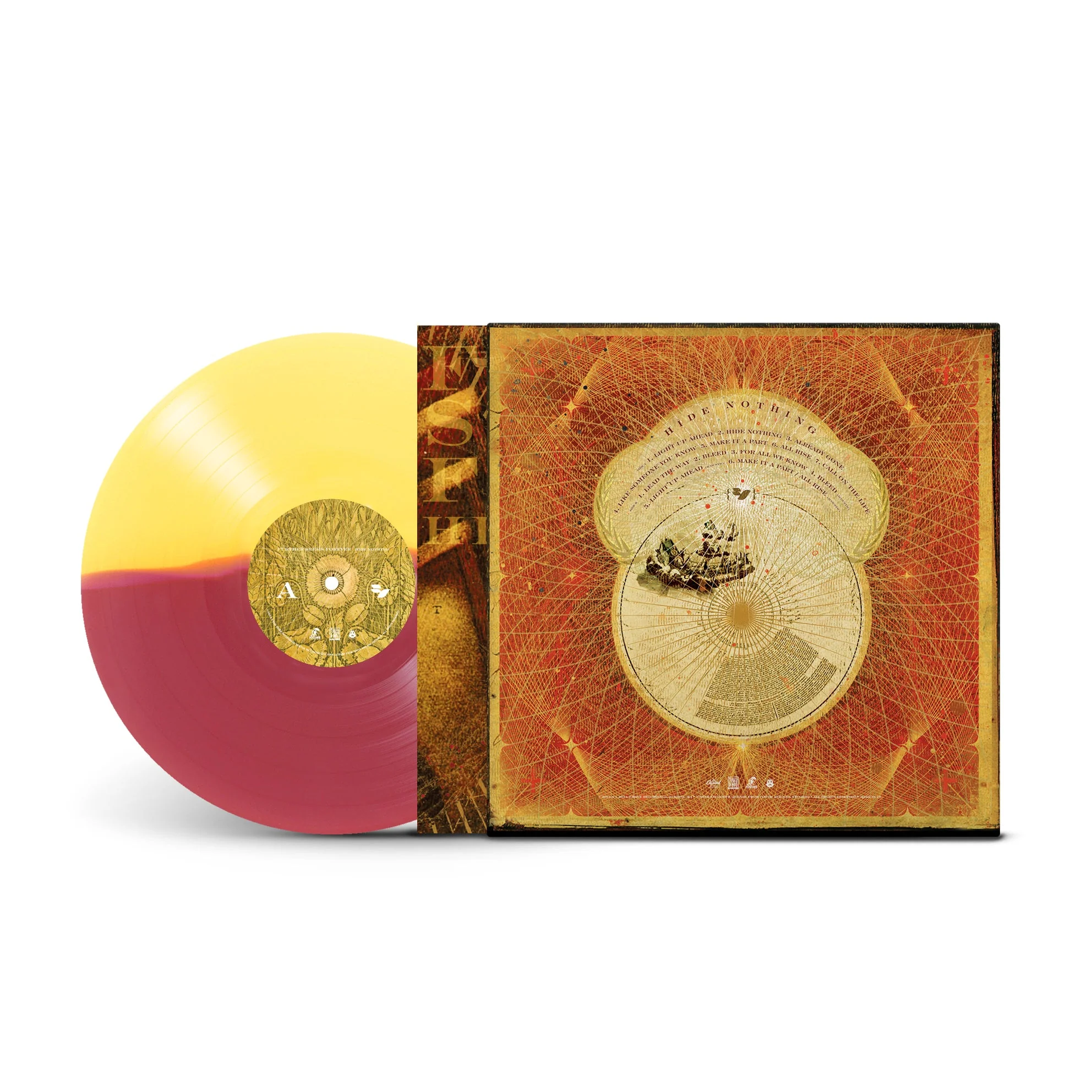 FURTHER SEEMS FOREVER ‘HIDE NOTHING’ LP - LTD. 100 - YELLOW/BURGUNDY - Image 2