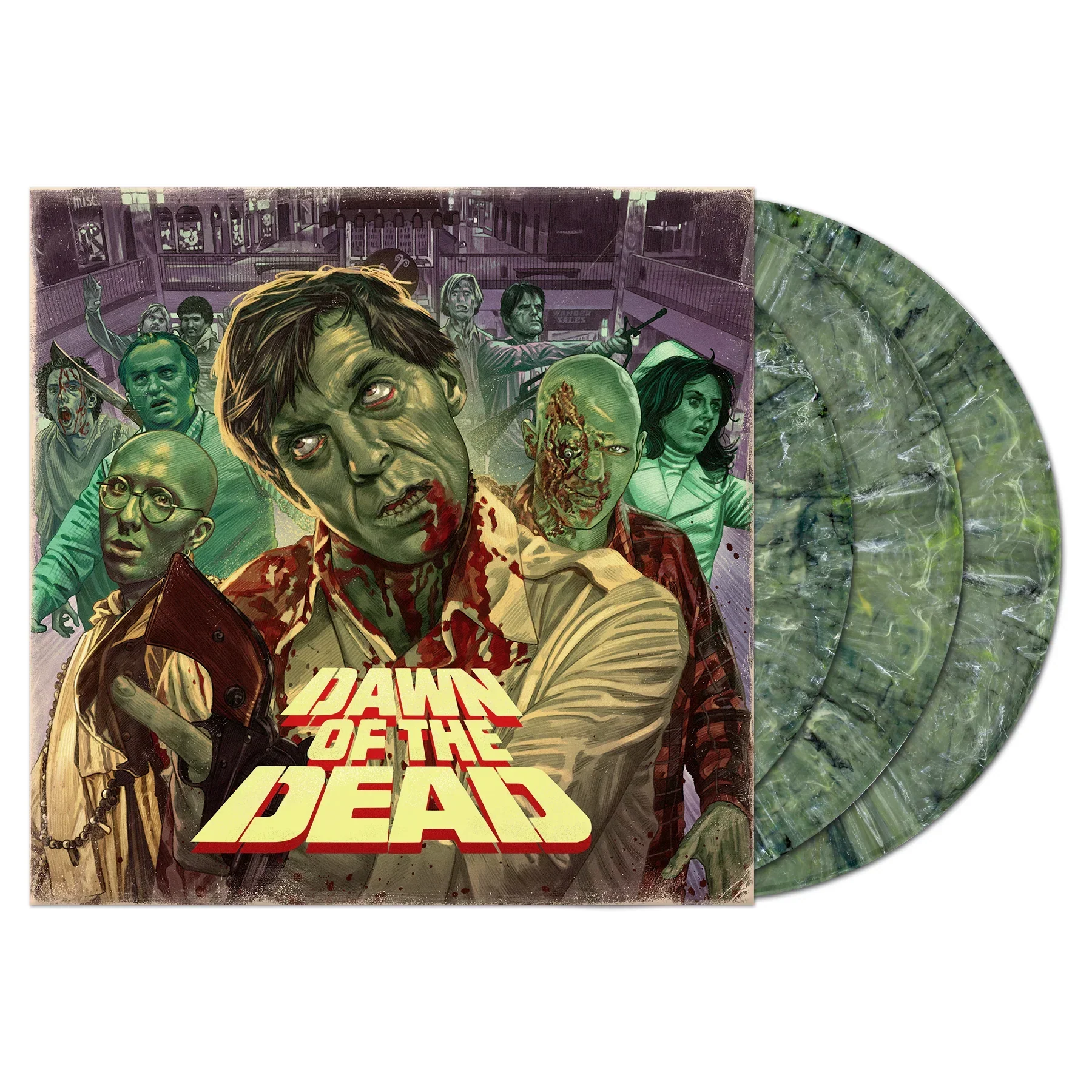 GEORGE A ROMERO'S DAWN OF THE DEAD SOUNDTRACK' 3LP ("Zombie" Marble Colored Vinyl