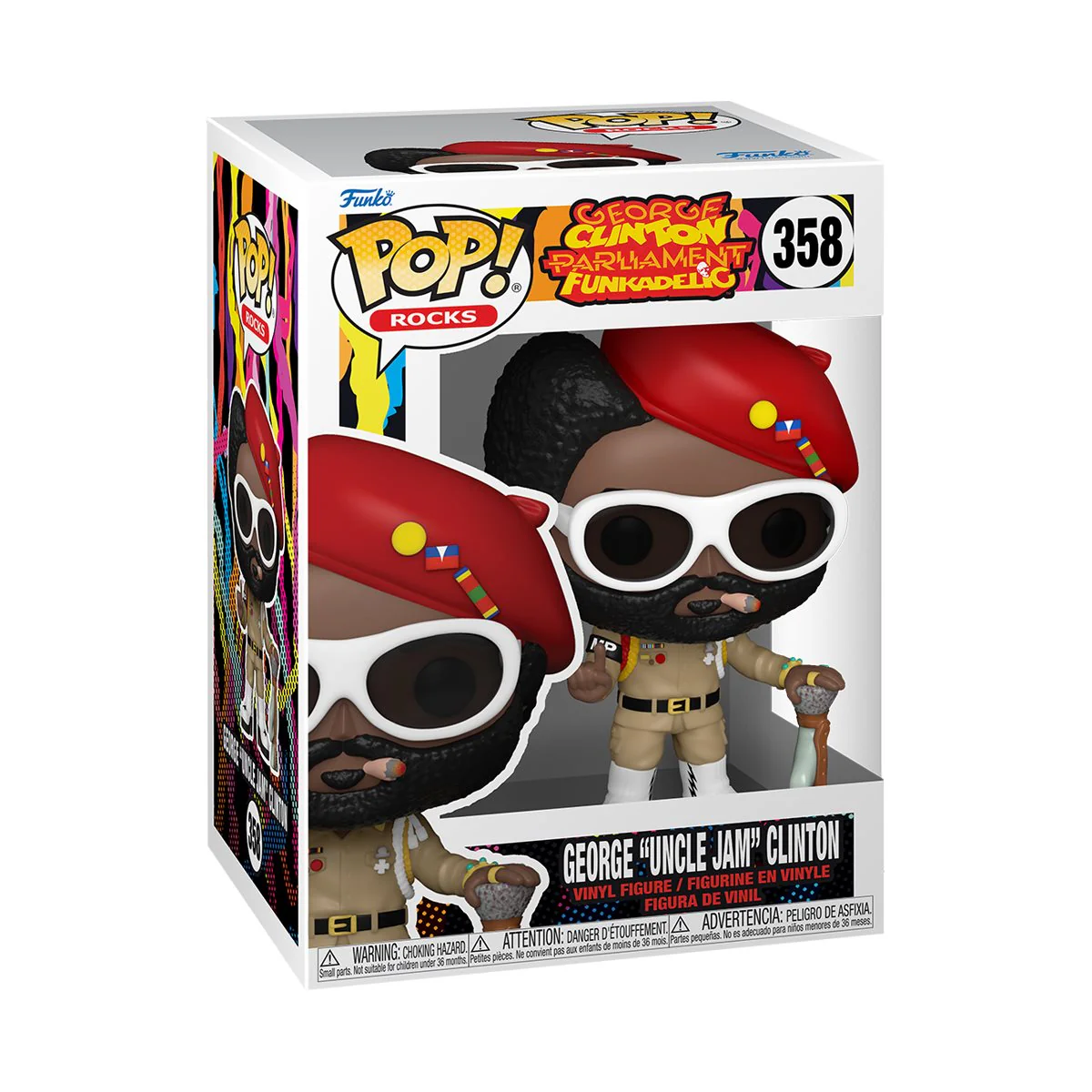 GEORGE CLINTON PARLIAMENT FUNKADELIC GEORGE 'UNCLE JAM' CLINTON FUNKO POP! ROCKS FIGURE - Image 2