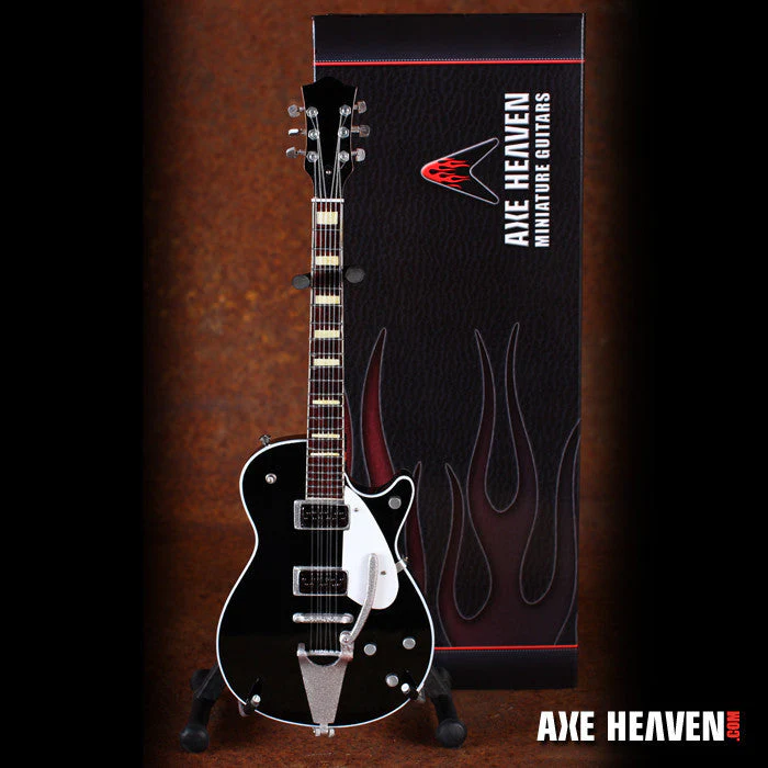 GEORGE HARRISON GRETSCH BLACK DUO JET SIGNATURE MINIATURE GUITAR REPLICA COLLECTIBLE - Image 2