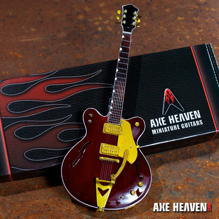 GEORGE HARRISON GRETSCH COUNTRY GENTLEMAN SIGNATURE ROSEWOOD HOLLOW BODY MINI GUITAR REPLICA COLLECTIBLE