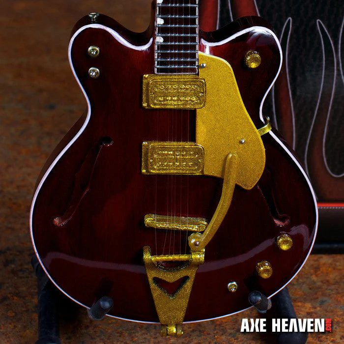 GEORGE HARRISON GRETSCH COUNTRY GENTLEMAN SIGNATURE ROSEWOOD HOLLOW BODY MINI GUITAR REPLICA COLLECTIBLE - Image 2