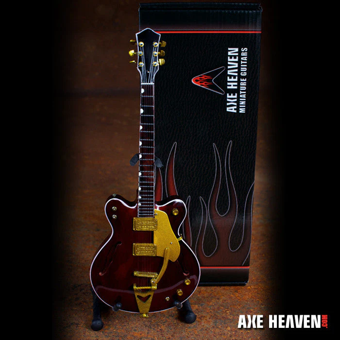 GEORGE HARRISON GRETSCH COUNTRY GENTLEMAN SIGNATURE ROSEWOOD HOLLOW BODY MINI GUITAR REPLICA COLLECTIBLE - Image 3