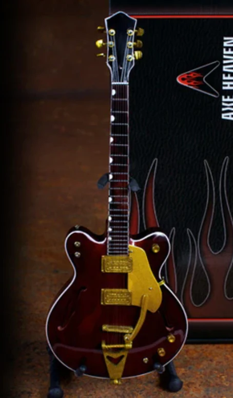 THE BEATLES - GEORGE HARRISON - ROSEWOOD HOLLOW BODY MINI GUITAR - Image 2