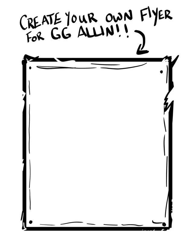 GG ALLIN ROCK AND ROLL TERRORIST ACTIVITY AND COLORING BOOK - Image 4