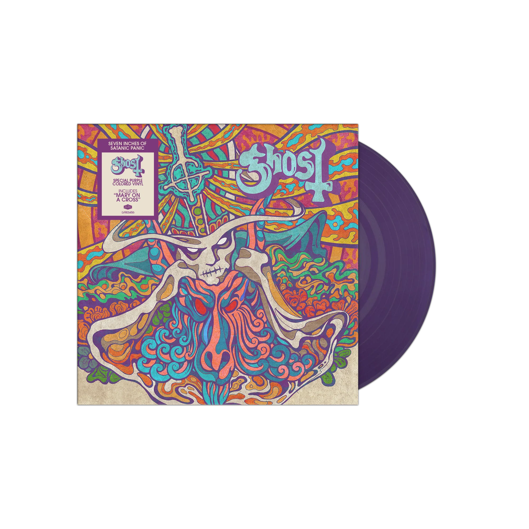GHOST 'SEVEN INCHES OF SATANIC PANIC' 7" SINGLE - PURPLE