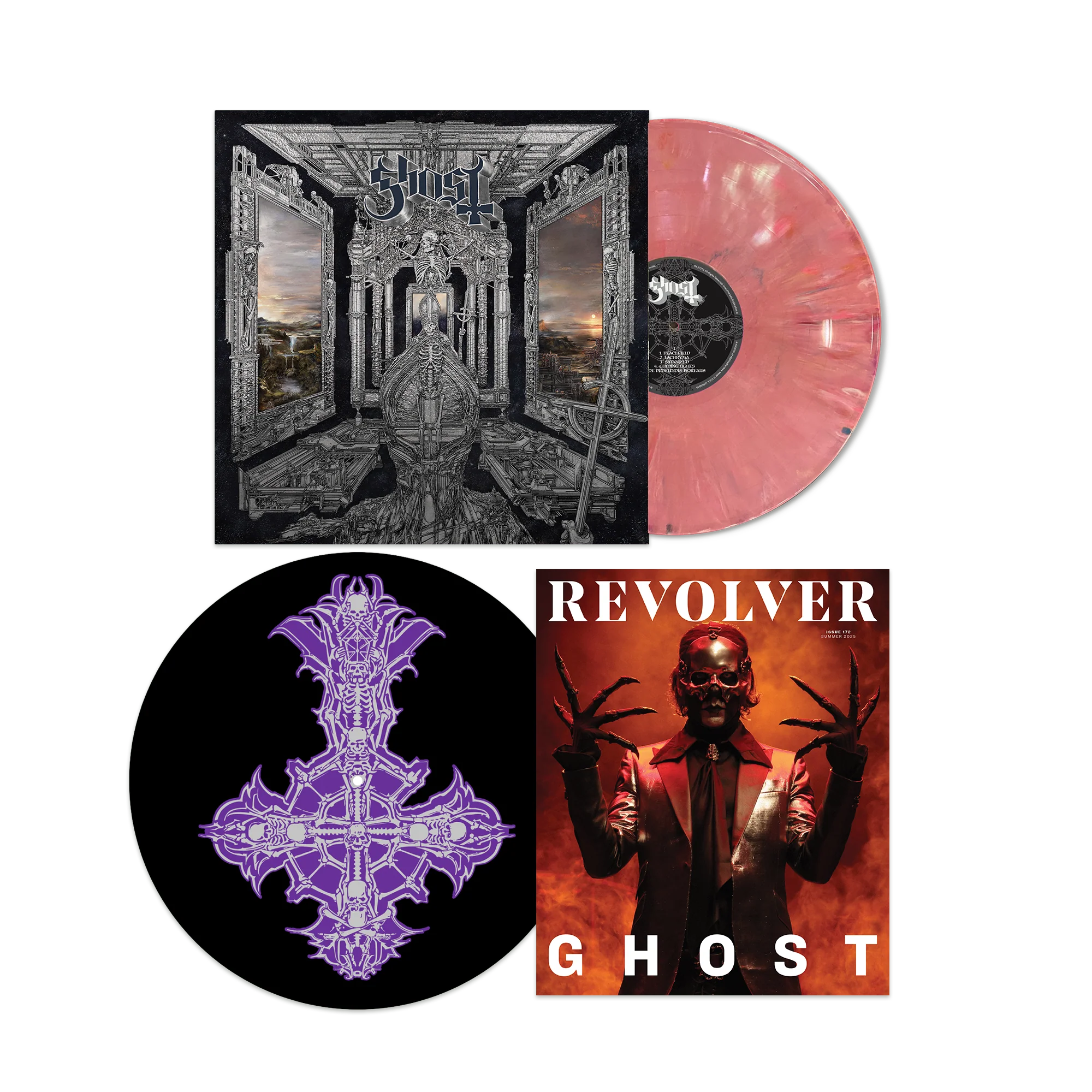 GHOST ‘SKELETÁ’ LP - EXCLUSIVE - MAGENTA + REVOLVER SUMMER 2025 ISSUE & EXCLUSIVE SLIPMAT