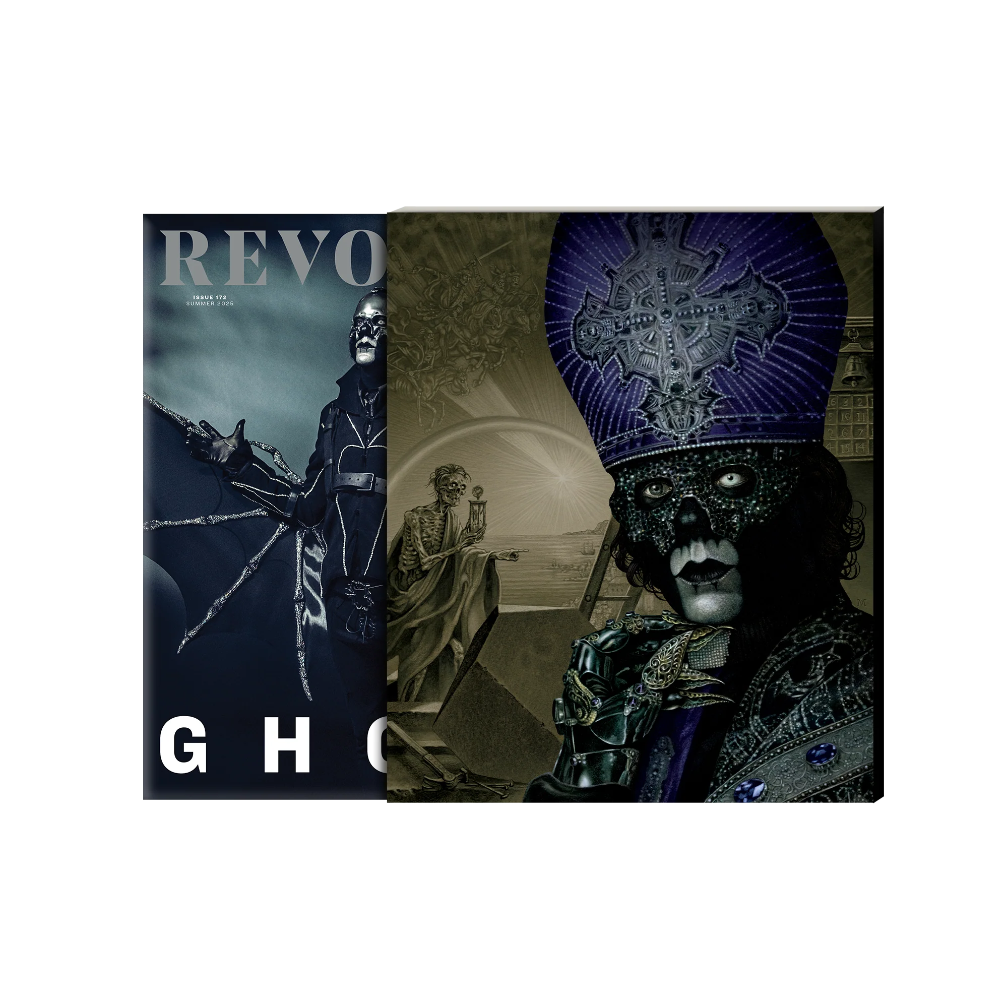 GHOST x REVOLVER – "PAPA V ILLUSTRATED BY MARALD VAN HAASTEREN" ALTERNATE COVER SUMMER 2025 ISSUE IN NUMBERED SLIPCASE