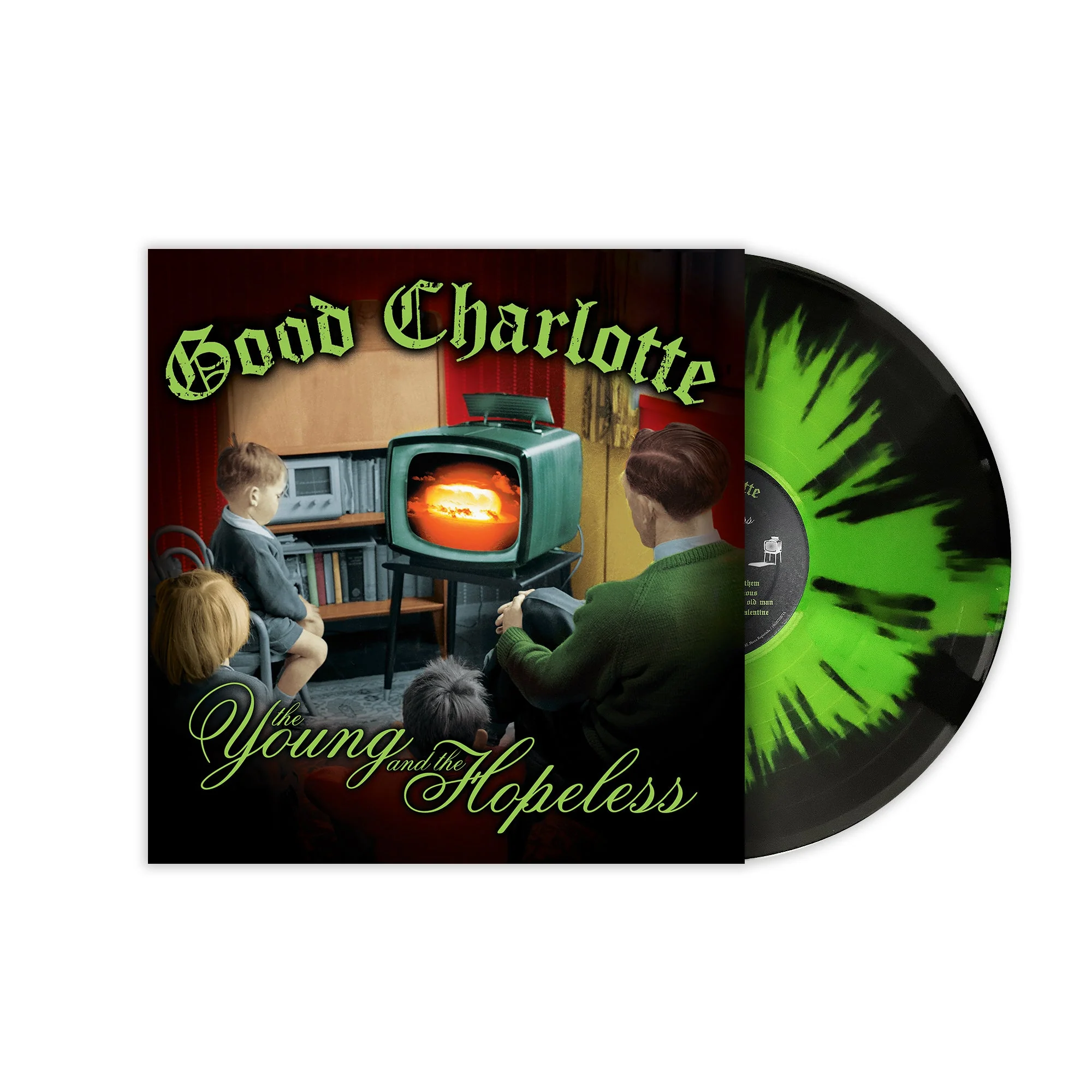 GOOD CHARLOTTE x ALTERNATIVE PRESS – 2023 FALL ISSUE W/ 'THE YOUNG AND THE HOPELESS' LP (Limited Edition – Only 500 made, Black w/ Lime Green Splatter Vinyl) - Image 2