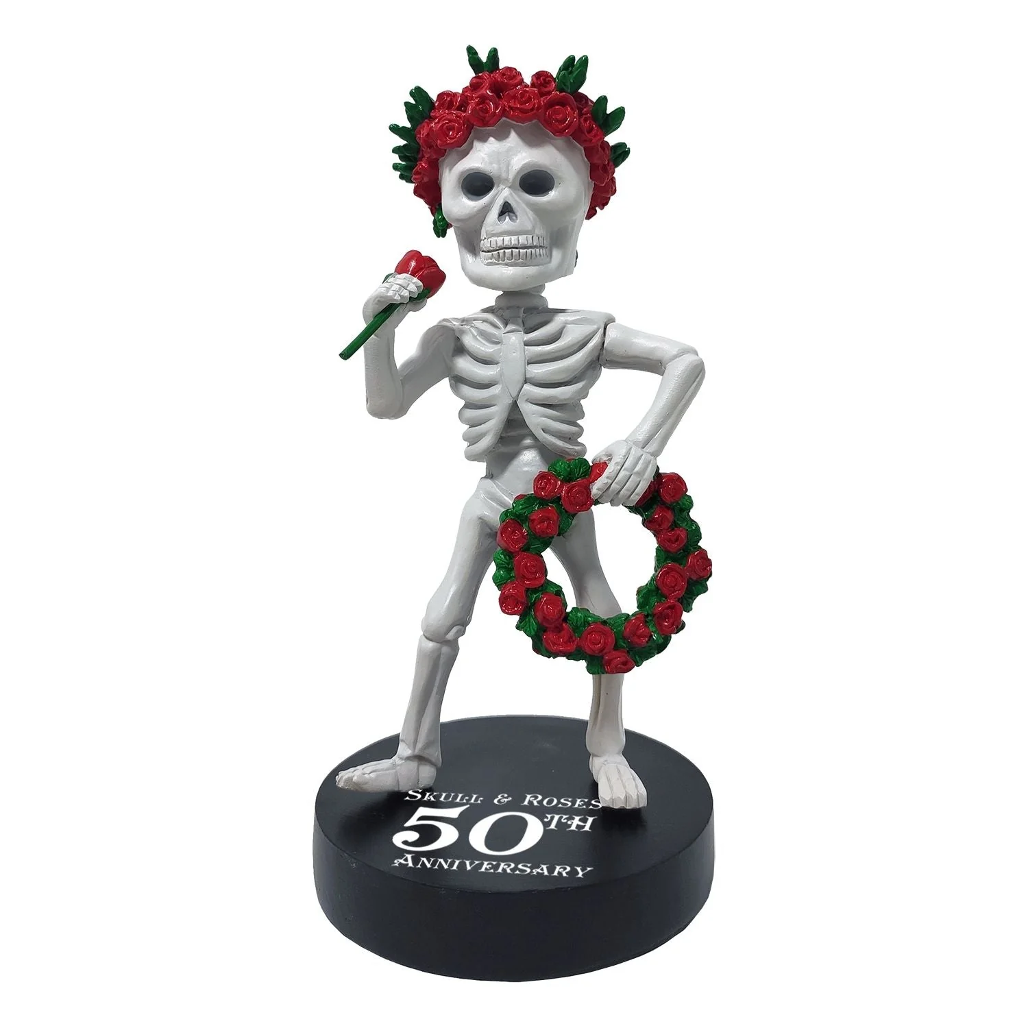 GRATEFUL DEAD EUROPE SKULL & ROSES (50TH ANNIVERSARY) BOBBLEHEAD