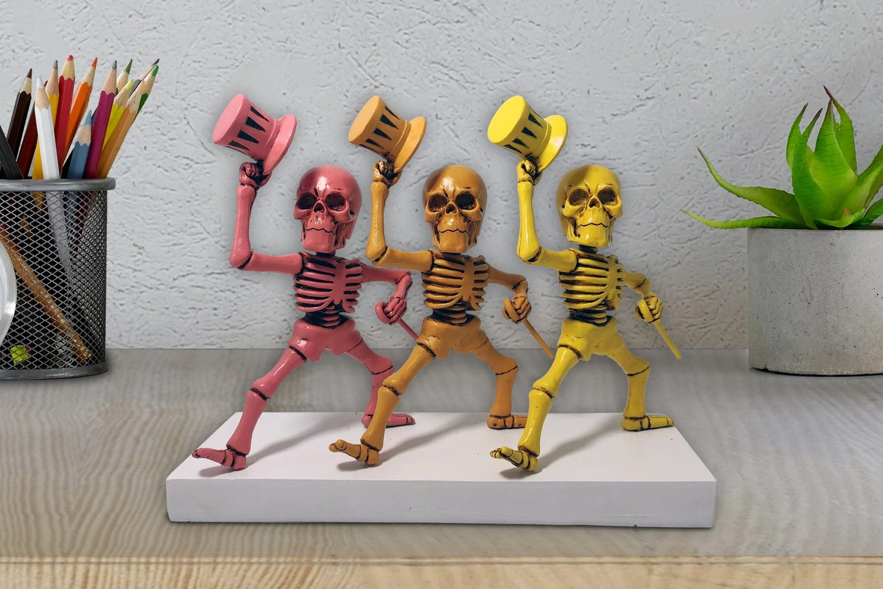 GRATEFUL DEAD SKELETON PINK, ORANGE, YELLOW - Image 3