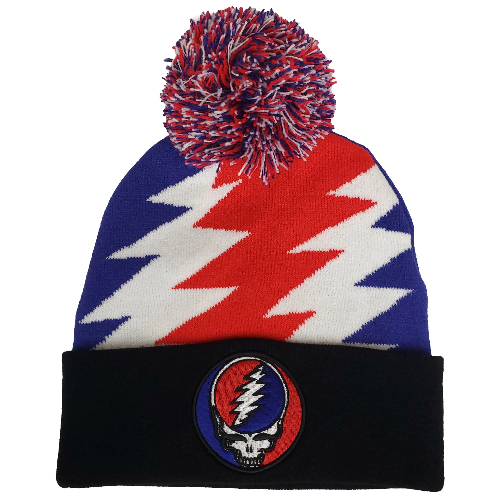 GRATEFUL DEAD SYF JACQUARD 1X1 RIBBED POM KNIT HAT